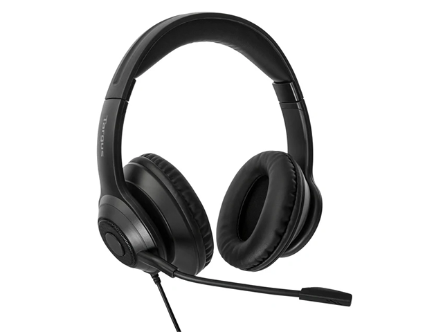 Targus AEH102TT Audífono Alámbrico con Micrófono con Cancelación de Ruido  USB-A